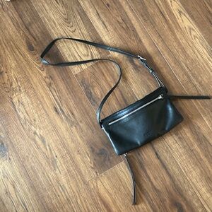 Elegant Black Leather Crossbody Bag